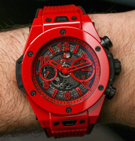 hublot red strap watch|hublot geneve watch price.